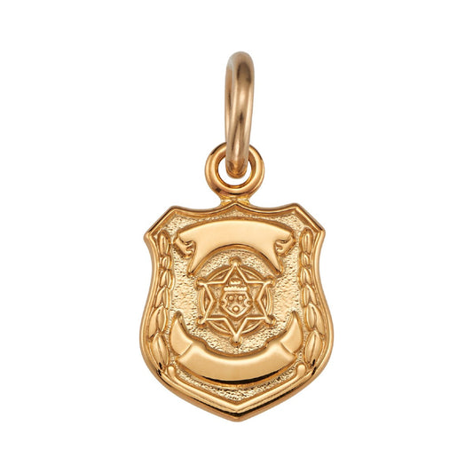 14K GOLD POLICE BADGE PENDANT