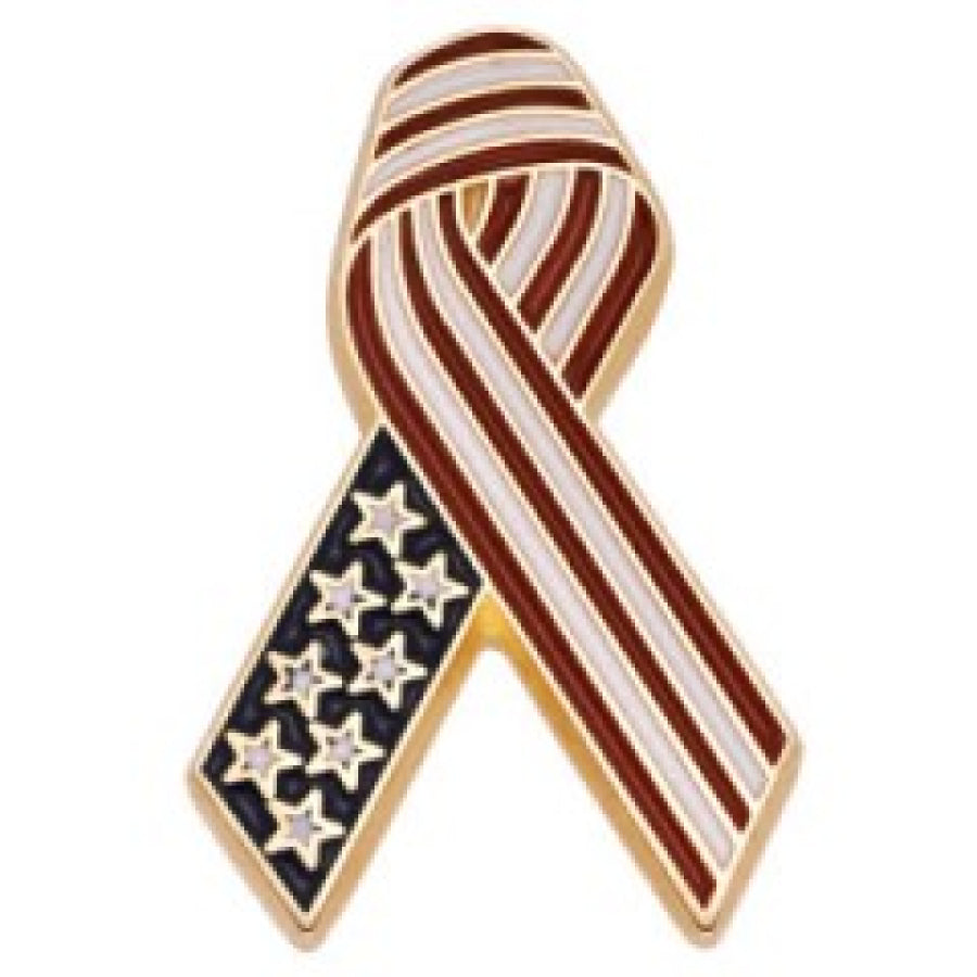 American Flag Ribbon Pin