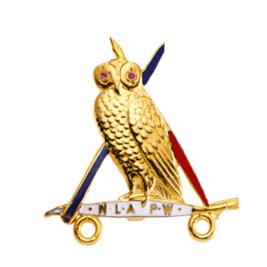 NLAPW Medium Owl With Ruby Eyes