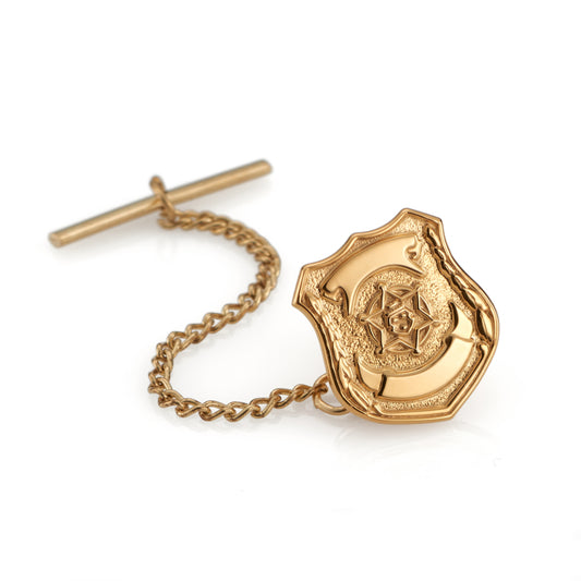 14K GOLD POLICE BADGE TIE TAC