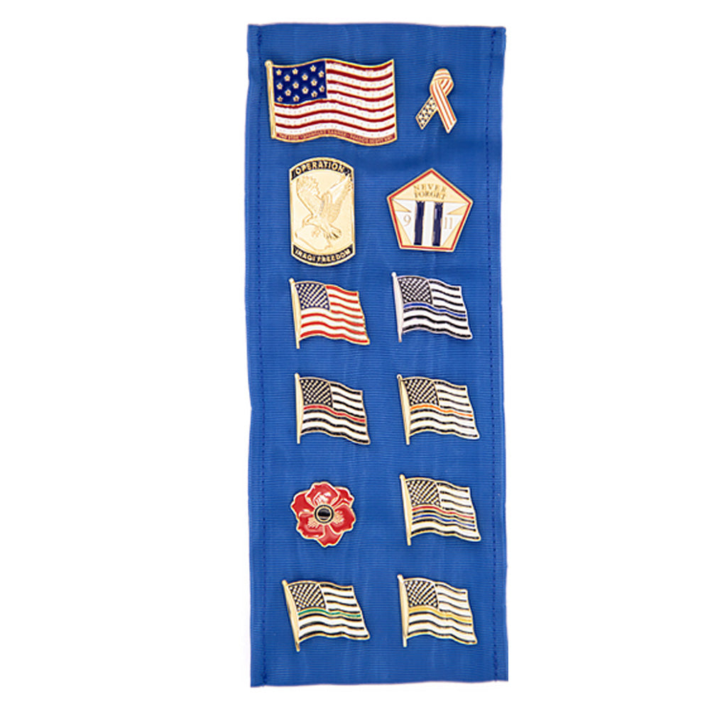 American Flag Thin Red & Blue Line Pin