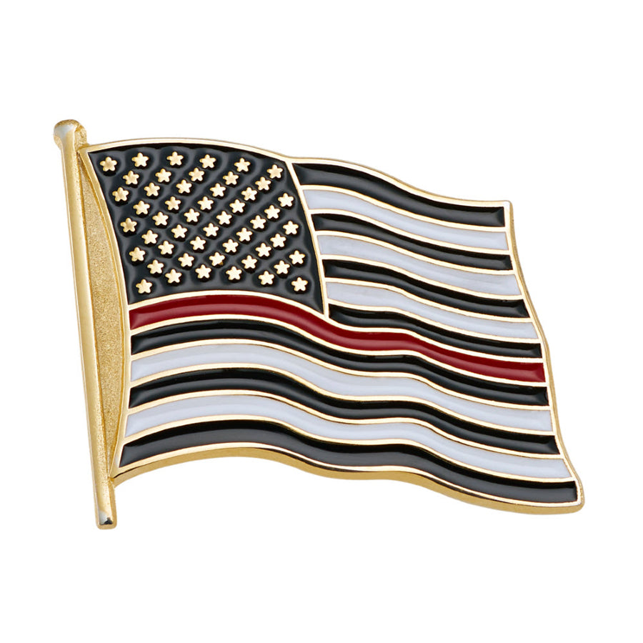 American Flag Thin Red Line Pin