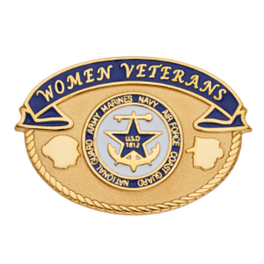 1812 Women Veterans Pin 14K